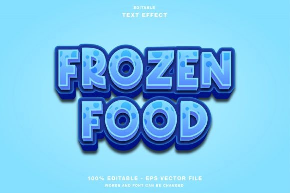 Breaking the Ice: Elevating Brand Visuals with the Frozen Food 3D Text Effect