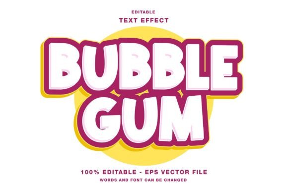 Bubble Gum Editable Text Effect Guide