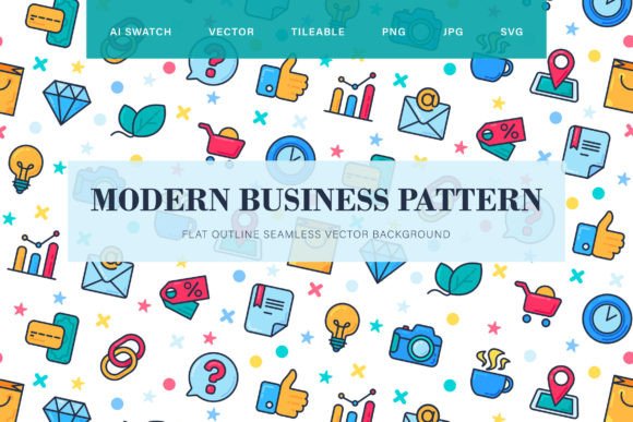 Business Seamless Pattern: Elevating Visual Identity with Modern Vector Design