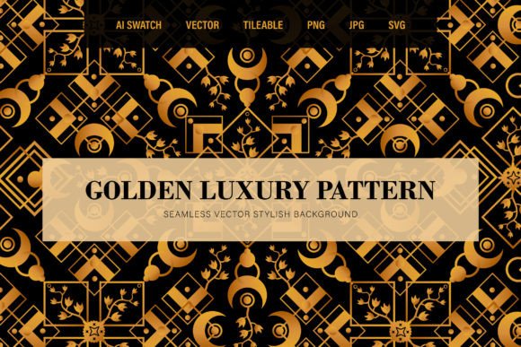 Gold Floral Moon Seamless Pattern: A Versatile Design Asset for Modern Projects