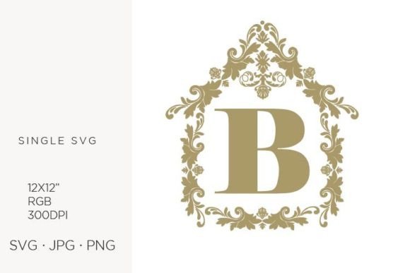 House Like Ornamental Emblem, Letter B: A Versatile Digital Design Asset