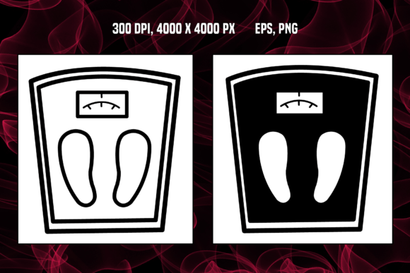 Two Sports Weights Icons for Weight Control